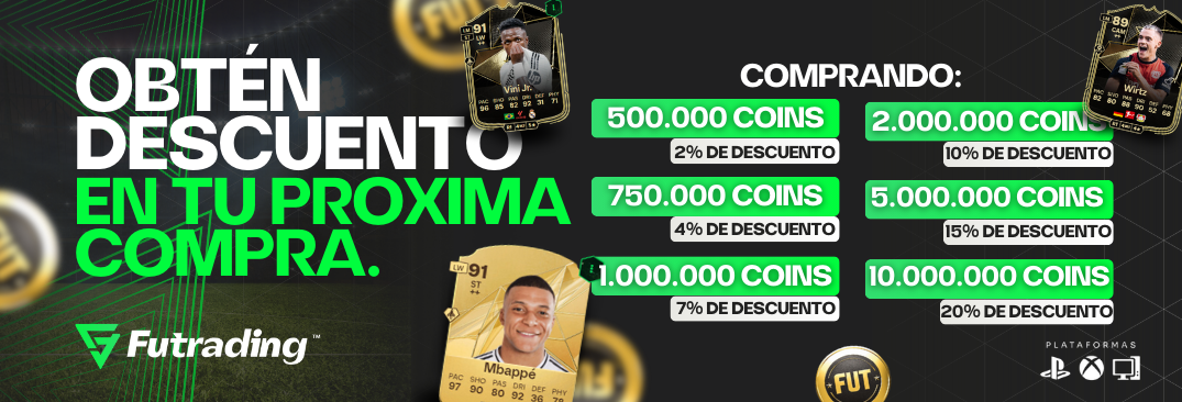 fc25 coins - fc25 coins compra - ultimate team monedas - UT 25 coins compra - promoción monedas - descuento